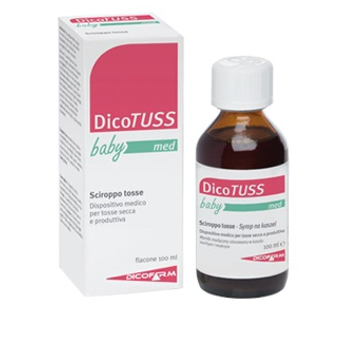 Sirop contre la toux Dicotuss Baby Med 100 ml Goût Fraise des bois