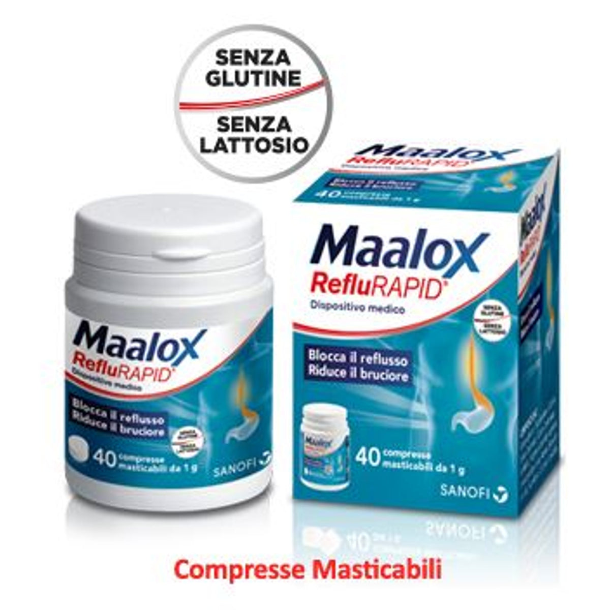 Maalox Reflurapid 40 Comprimés à Croquer
