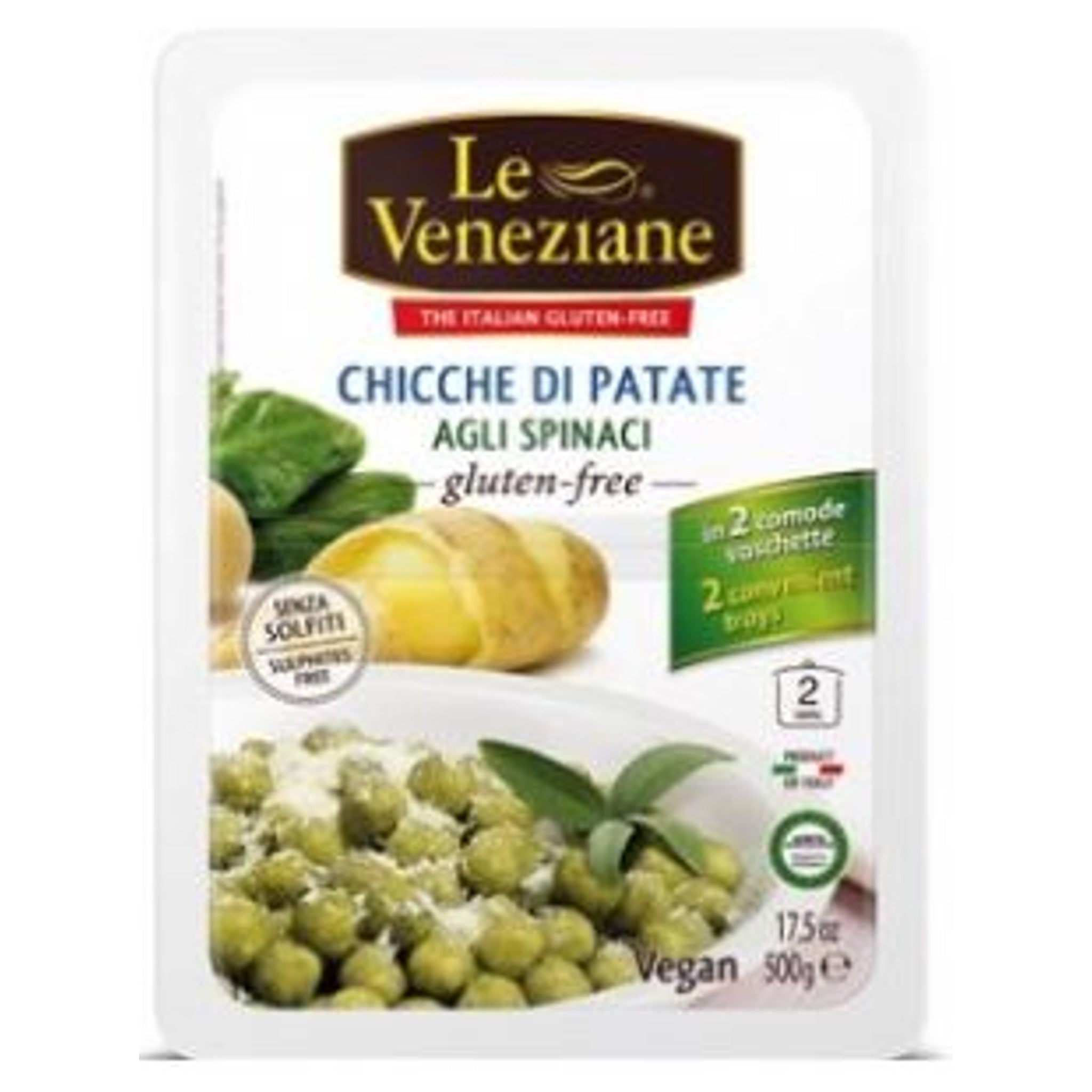 Les Vénitiennes Chicche De Pommes De Terre Aux Épinards 500 G