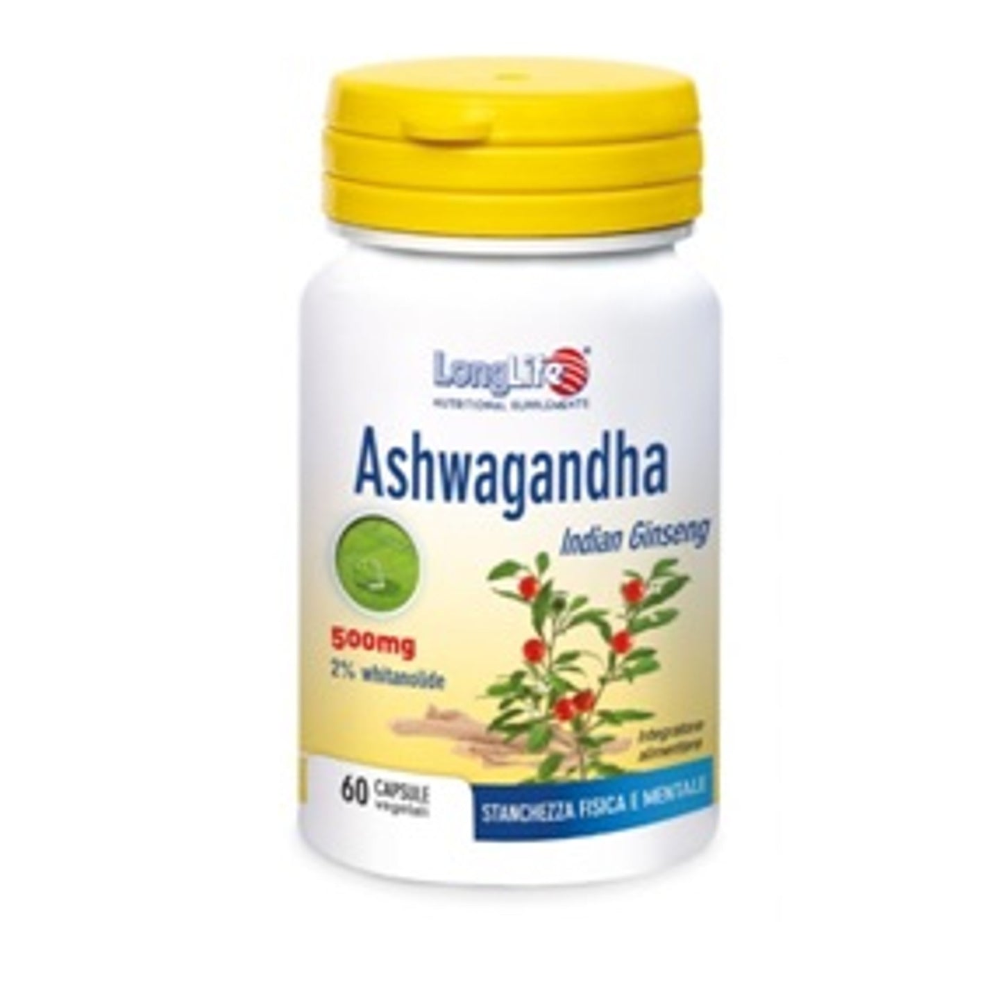 Longlife Ashwagandha 60 Capsule 500 Mg