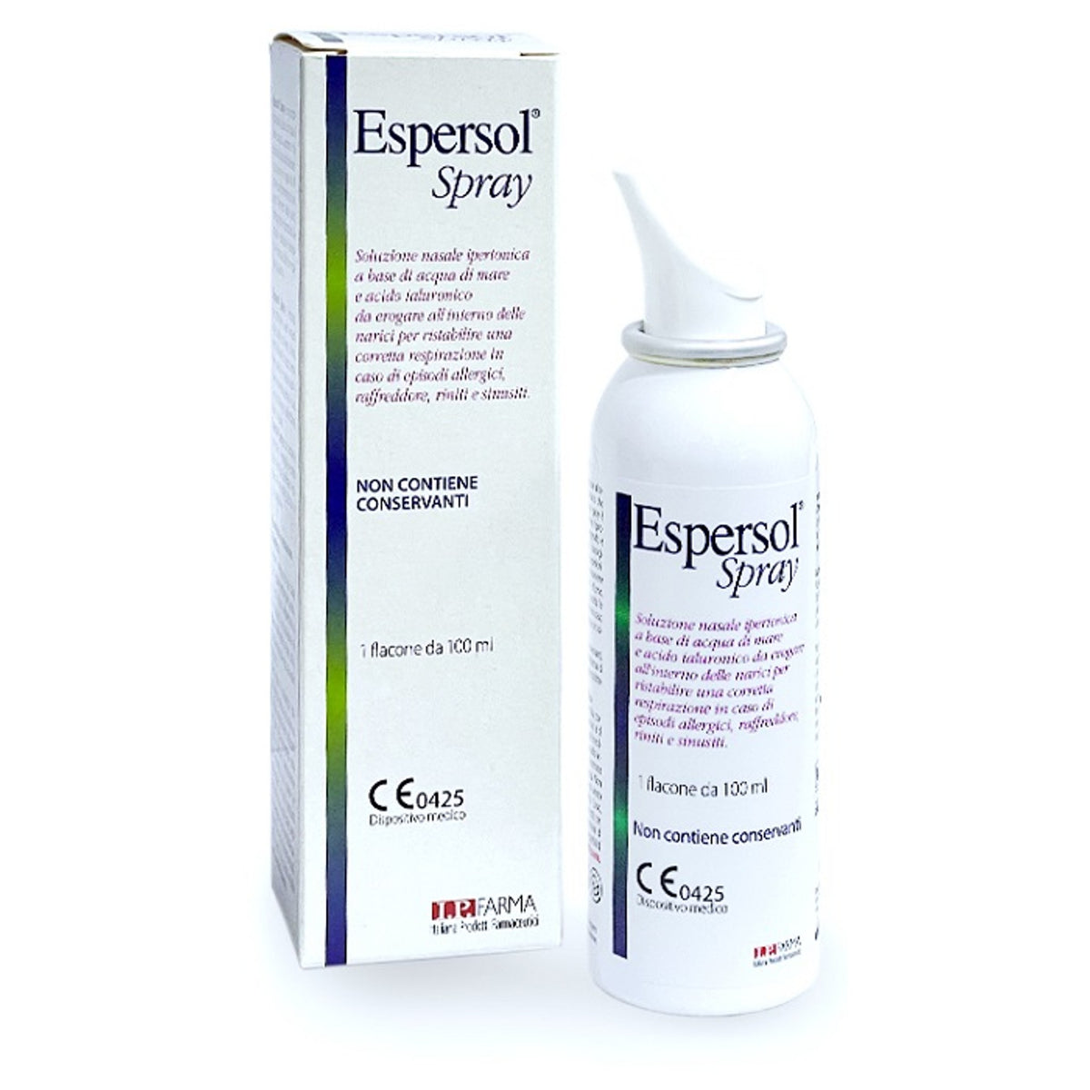 Solution Nasale Espersol Spray Hypertonique À Base D'Eau De Mer Et Acide Hyaluronique 0,02% 100Ml