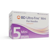 BD Thinwall Insulin Pen Needle, Gauge 31, 5 mm, 100 Count