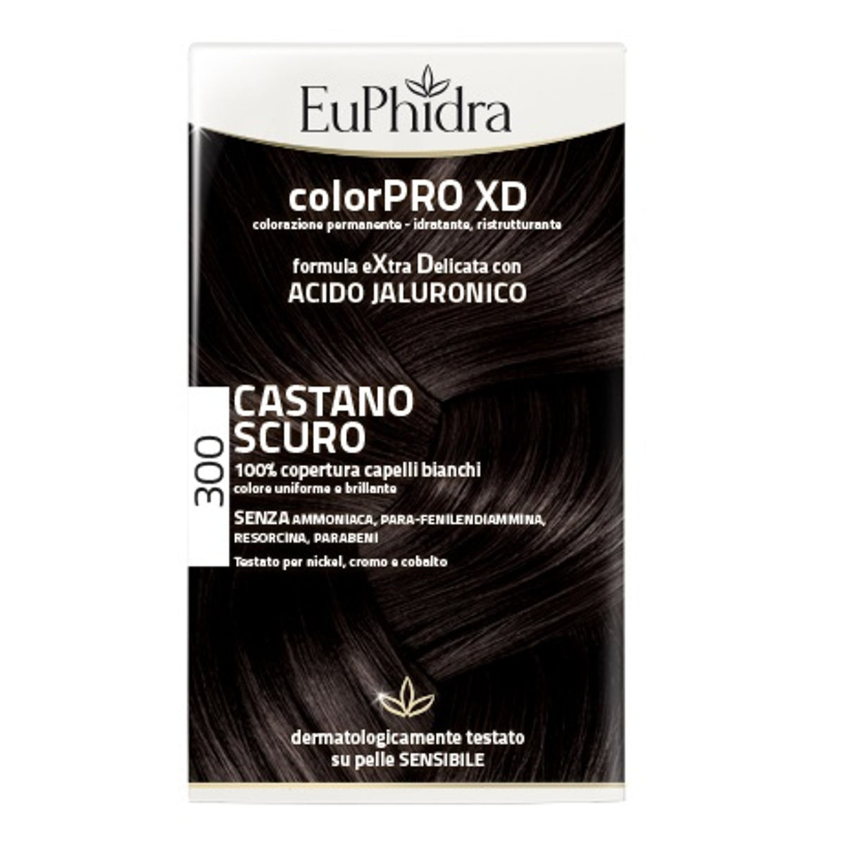 Euphidra Colorpro Xd 300 Dark Brown Hair Coloring Gel in Bottle + Activator + Balsam + Gloves