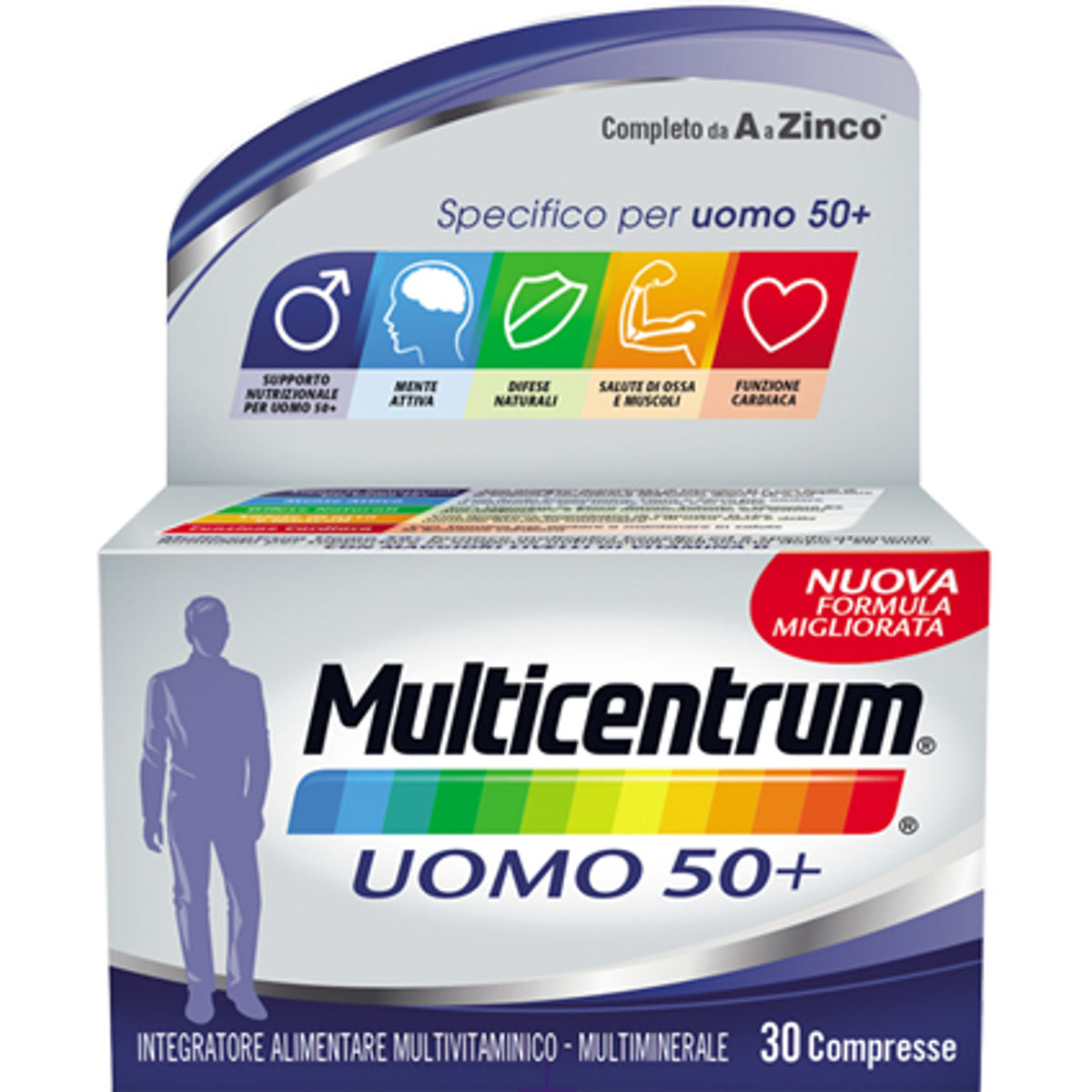 Multicentrum Homme 50+ 30 Comprimés