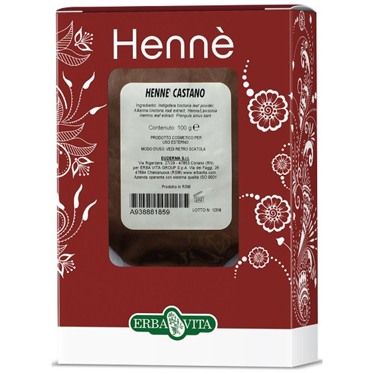 Henna Hair Dye Chestnut 100 G
