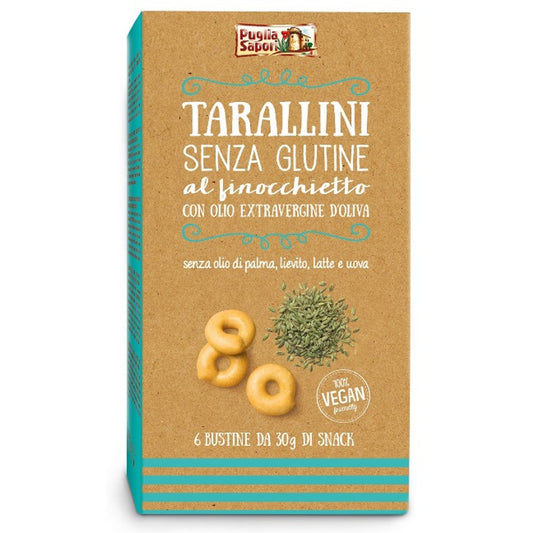 Puglia Sapori Tarallini Al Finocchietto Con Olio Extravergine Di Oliva 180 G