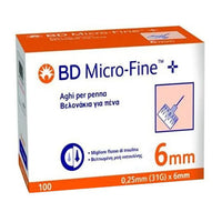 Insulin Pen Needle BD Microfine Gauge 31 6mm 100 Pieces