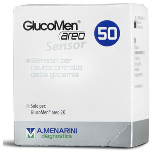Strisce Misurazione Glicemia Glucomen Areo Sensor 50 Pezzi