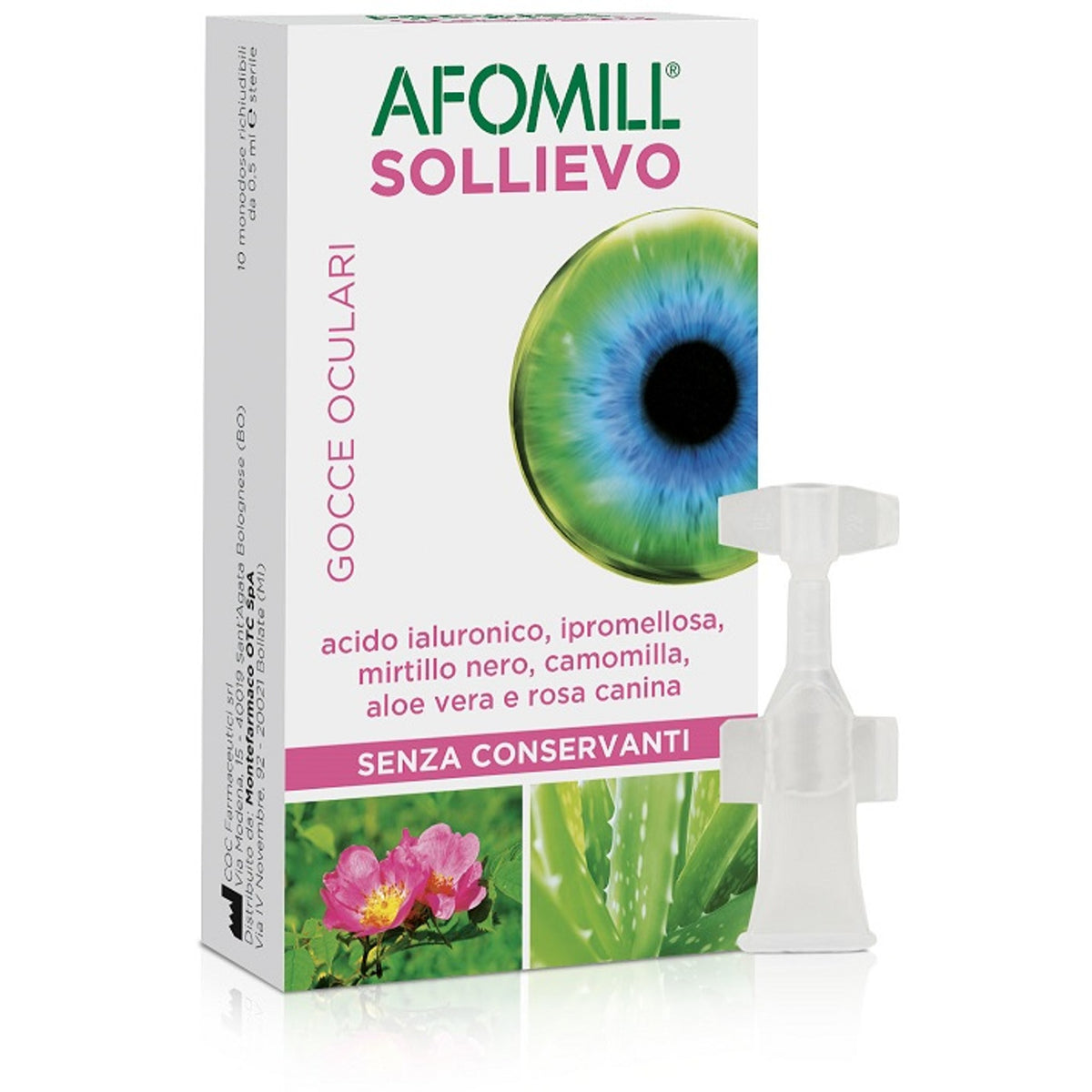 Afomill Sollievo Gocce Oculari Occhi 10 Fiale Da 0,5 Ml