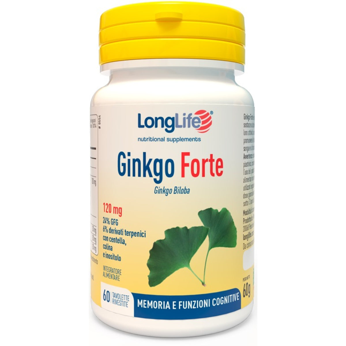 Longlife Ginkgo Forte 60 Comprimés Pelliculés