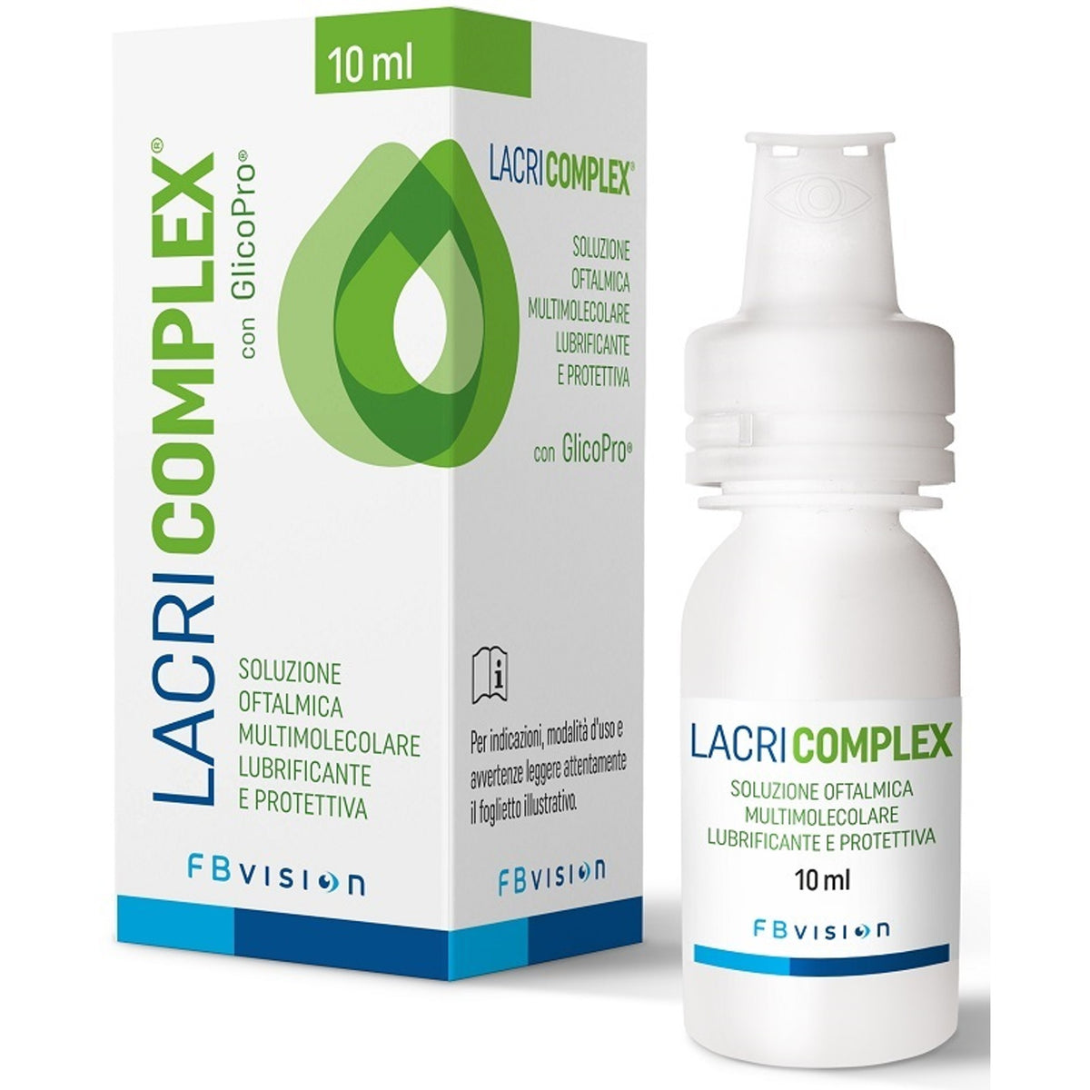 Lacricomplex Solution Ophtalmique Multimoléculaire Lubrifiante Protectrice Avec Glicopro 10 Ml