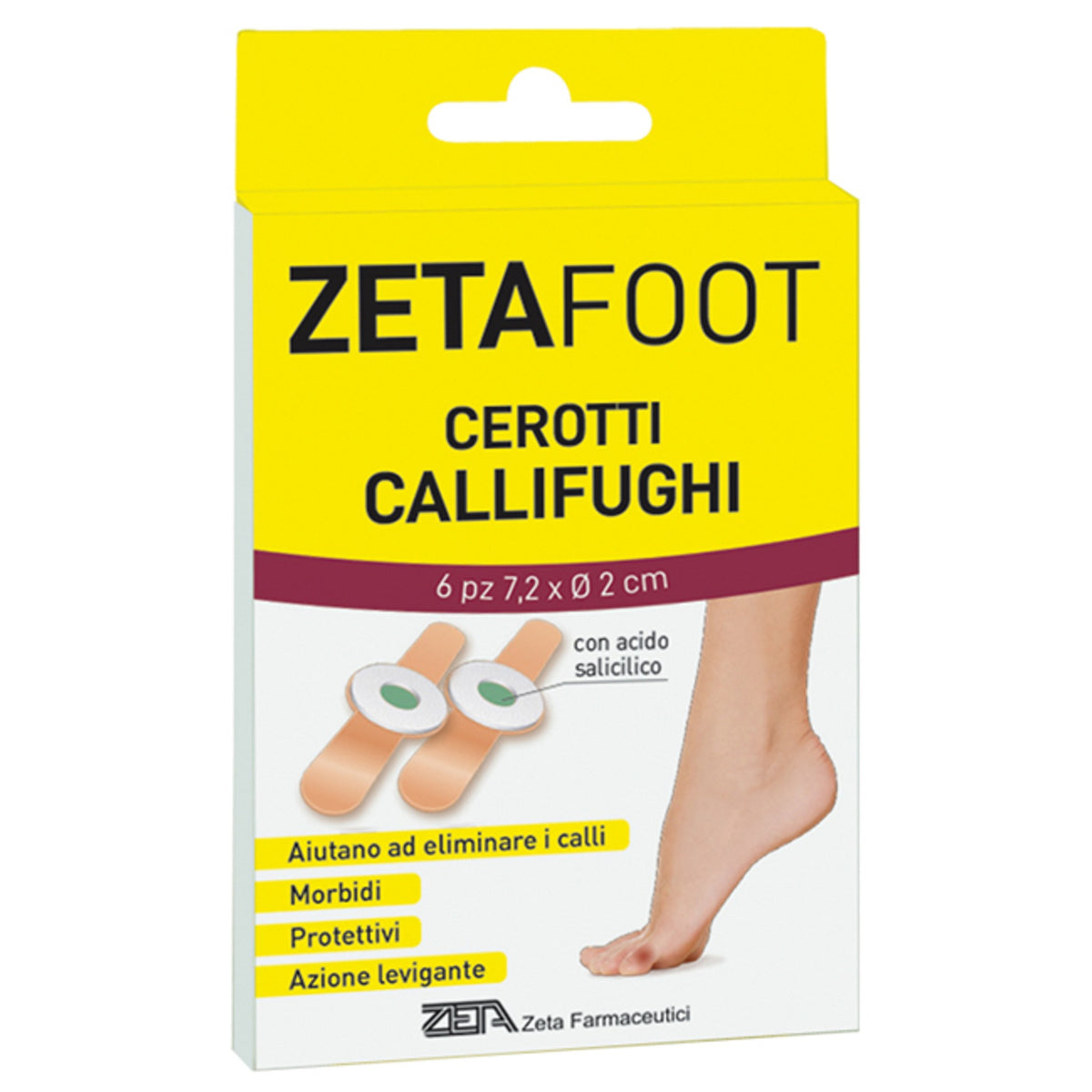Zetafoot Pansement Durillons Disque Central 6 Pièces