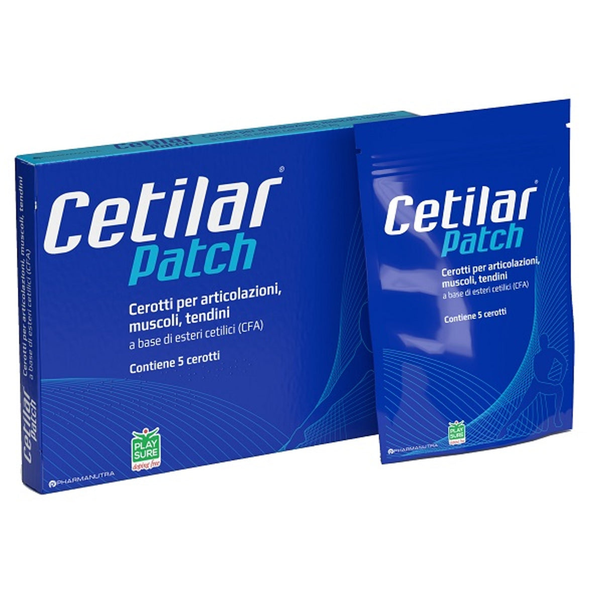Pansement à usage unique Cetilar Patch pour articulations, muscles et tendons - 5 pièces