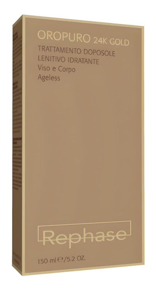 Rephase Oropuro 24K Gold Hydrogel Doposole Solare Lenitivo Idratante 150 ml