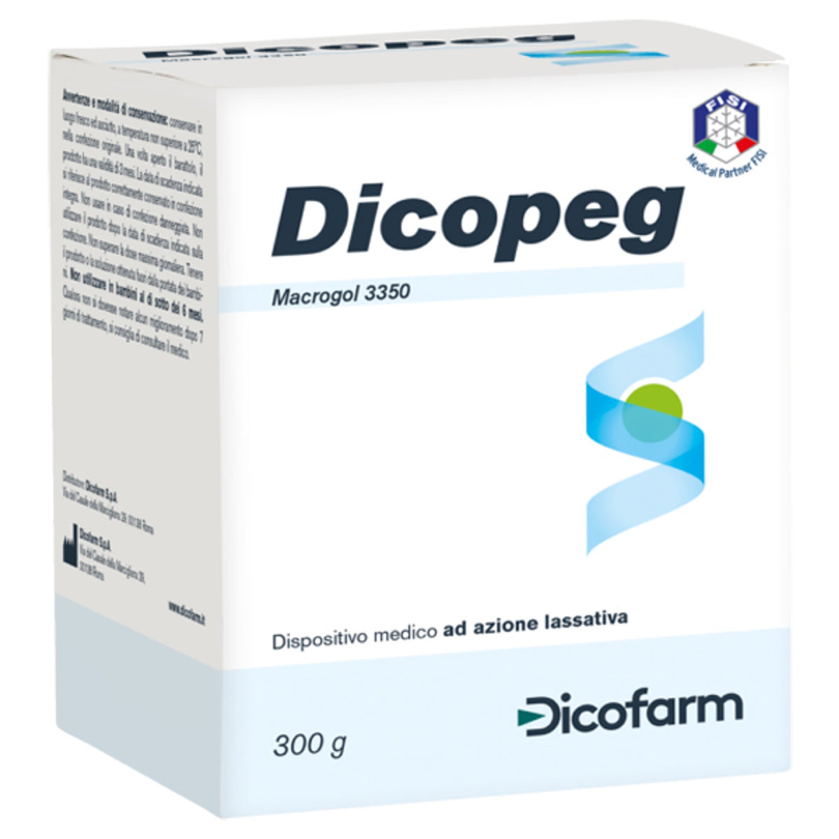 Polymère Inerte Hydrosoluble Macrogol 3350 Dicopeg Esse Consimeticone Pour Traitement Constipation Poudre 300 G