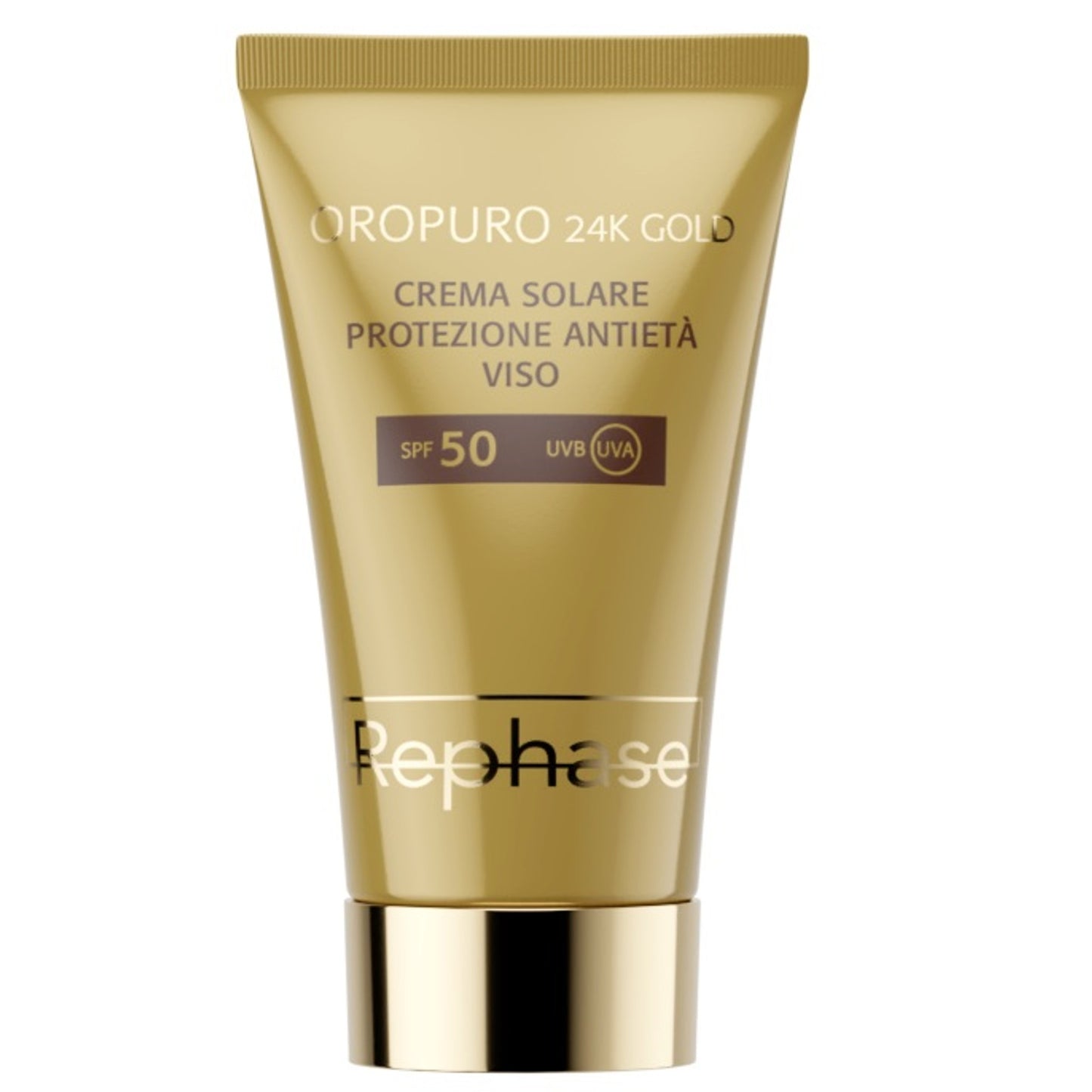 Rephase Oropuro 24K Gold Crema Solare Protezione Antieta' Viso Spf50 50 Ml