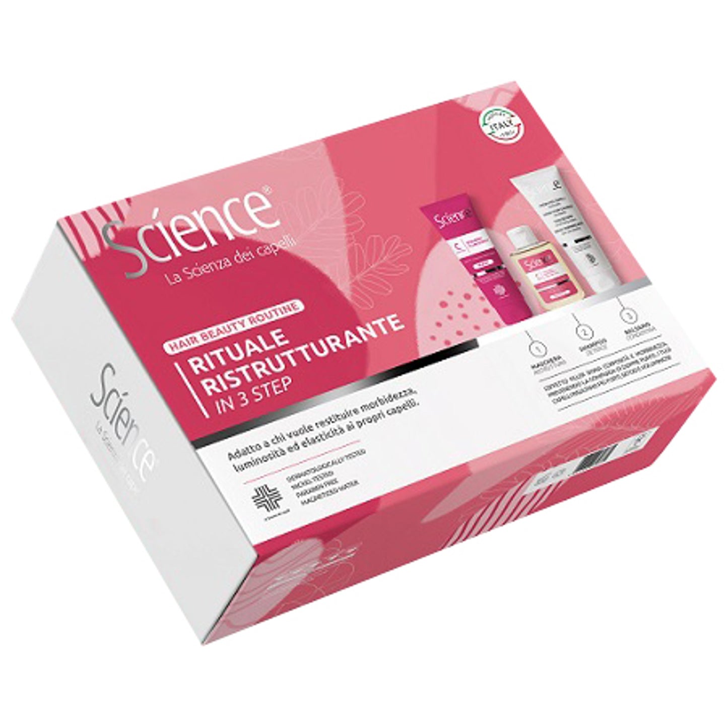 Box Science Rituale Ristrutturante 1 Maschera 100 Ml + 1 Shampoo 80 Ml + 1 Balsamo 100 Ml