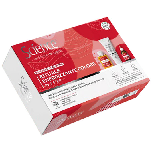 Box Science Rituale Energizzante Colore 1 Shampoo 80 Ml + 1Balsamo 100 Ml + 1 Tonico 50 Ml