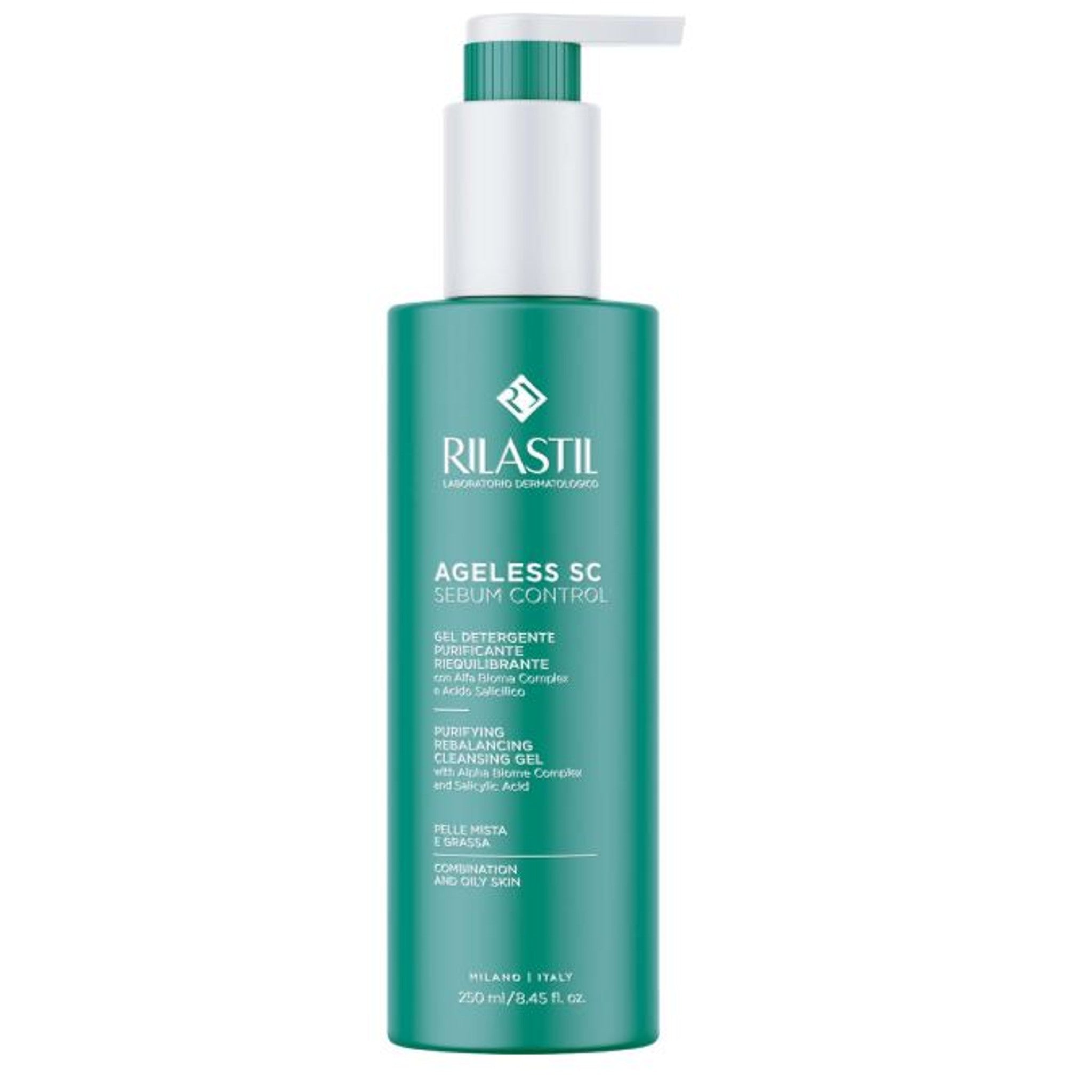 Rilastil Ageless Sc Sebum Control Purifying and Rebalancing Cleansing Gel 250 ml