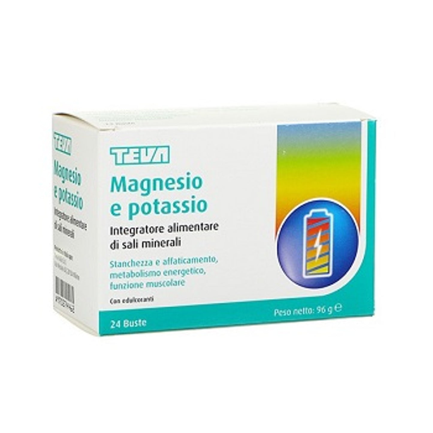 Magnesio Potassio Plus Teva 24 Bustine Senza Zuccheri Aromaagrumi