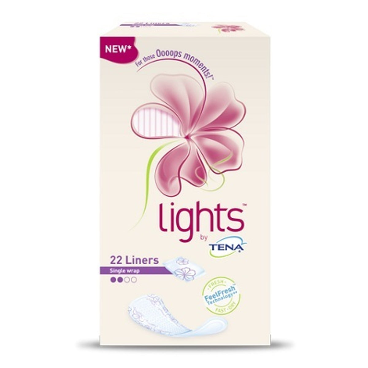 Protège-Slips Incontinence Fuites Urinaires Légères Lights By Tenanormal Plié 22 Pièces