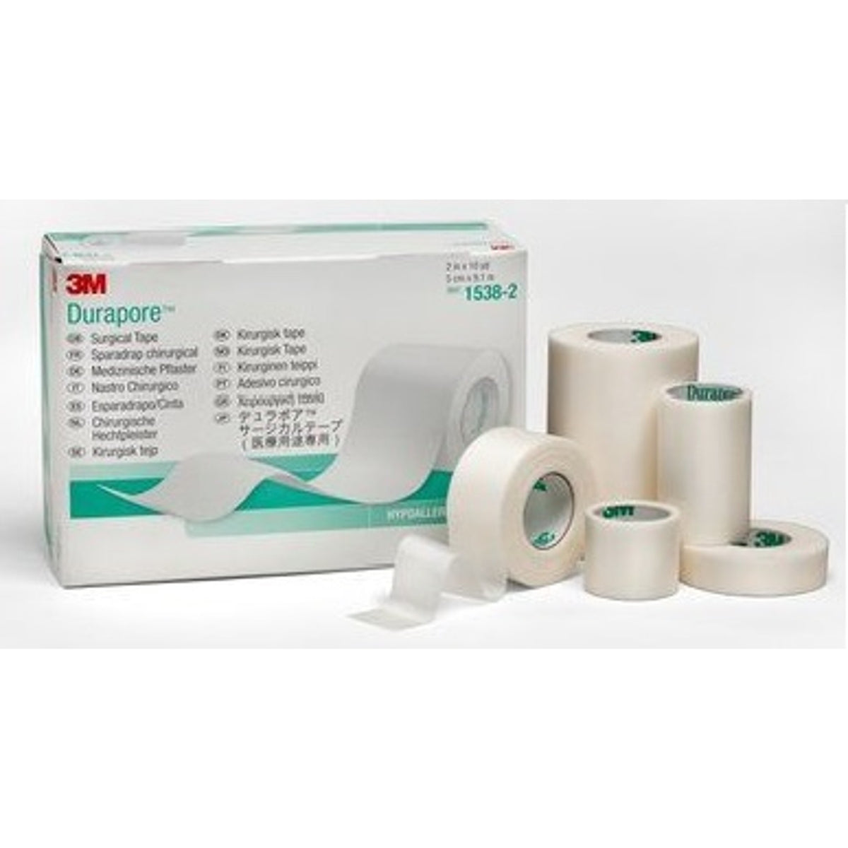 Pansement sur rouleau Durapore hypoallergénique 2,5 X 500 cm distributeur
