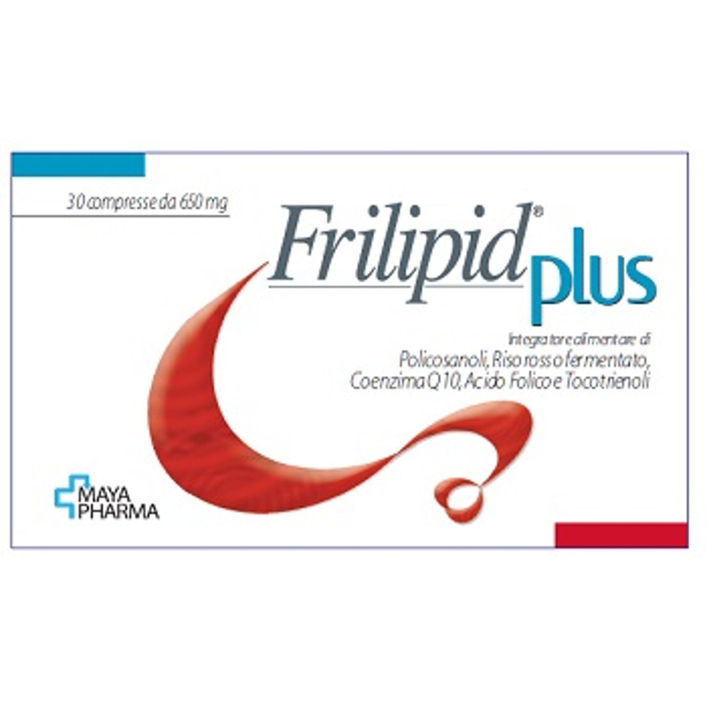 Frilipid Plus 30 Compresse Da 650 Mg Senza Glutine Naturalmente Privo Di Lattosio