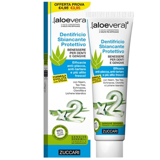 Aloevera2 Dentifricio Sbiancante Protettivo Con Stevia 100 Ml