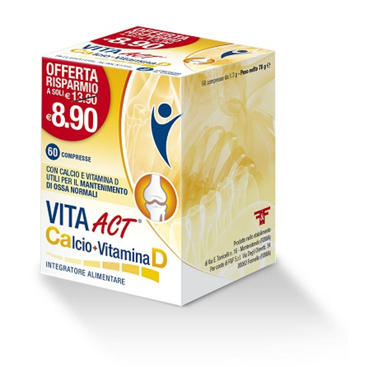 Vita Act Calcium + Vitamine D 60 Comprimés