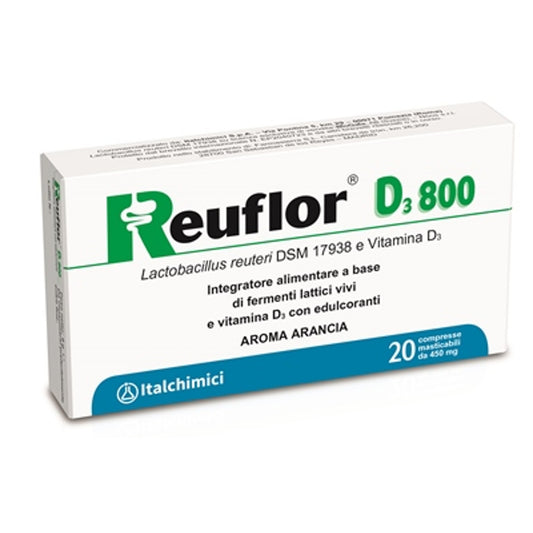 Reuflor D3 800 20 Compresse Masticabili Aroma Arancia