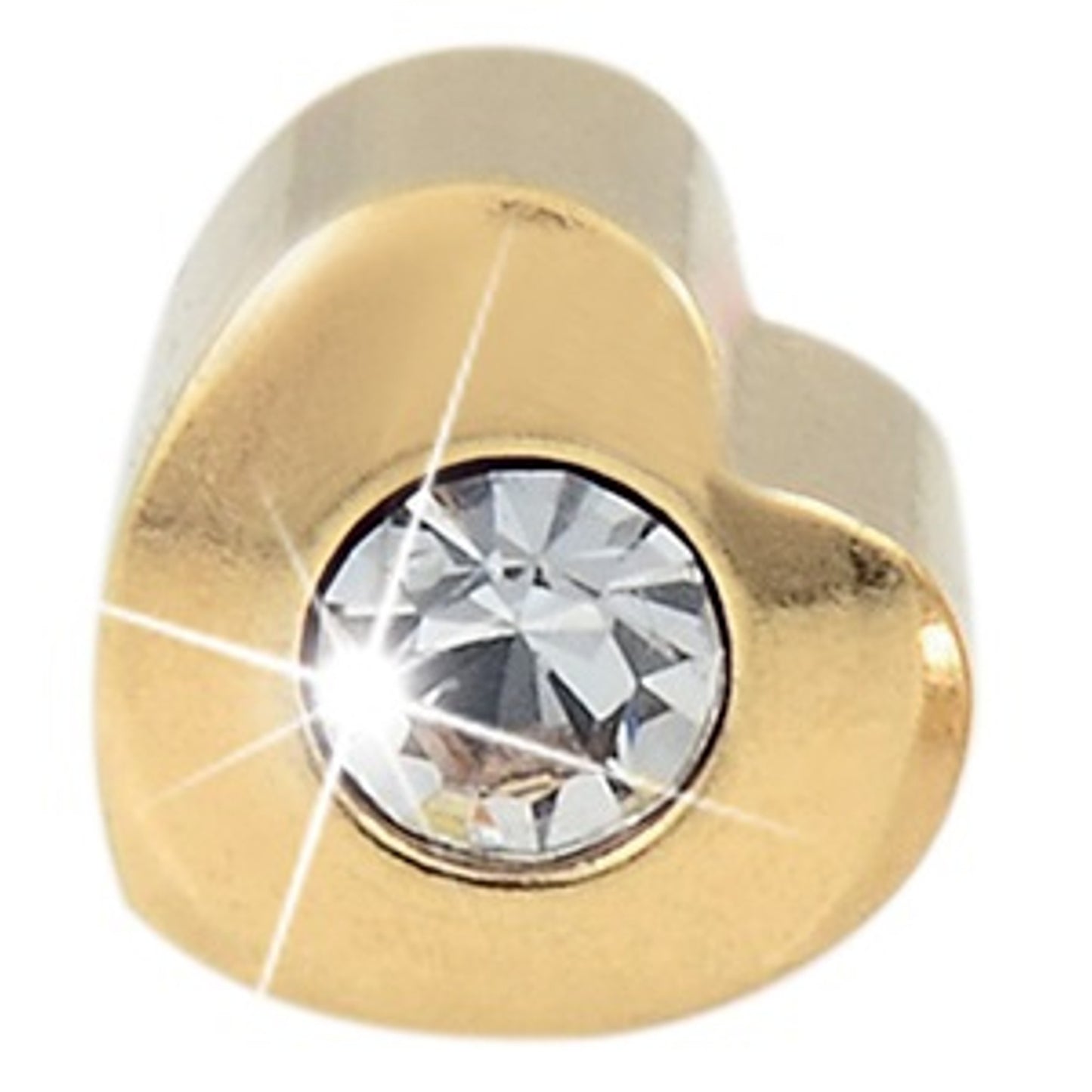 Cuore Oro 4Mm Cristallo