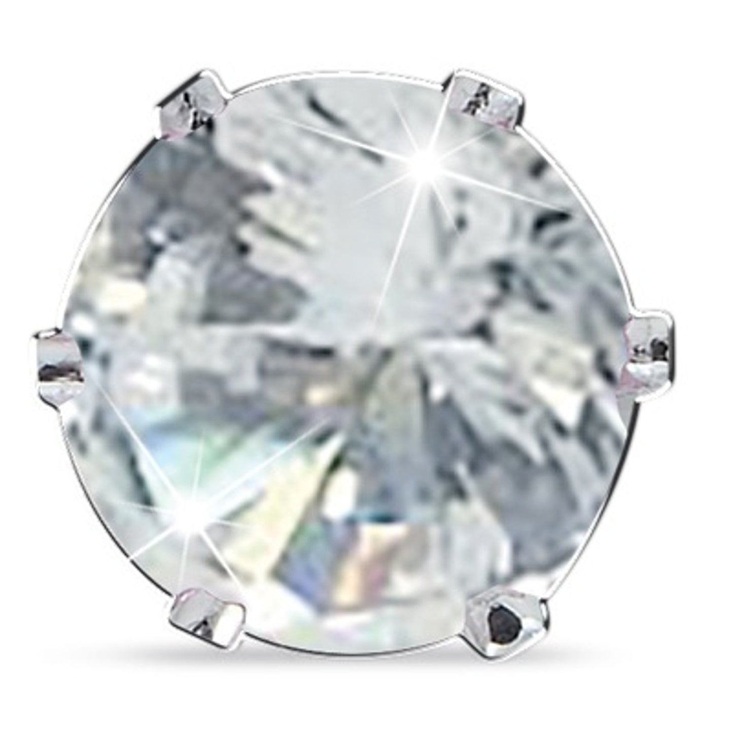 Orecchino Zircone Bianco 6Mm