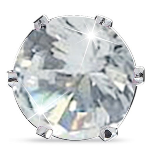 Orecchino Zircone Bianco 6Mm