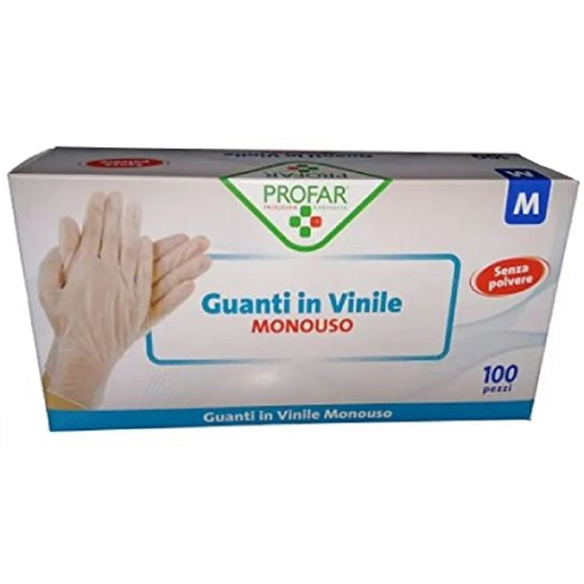 Profar Guanto In Vinile Senza Polvere M 100 Pezzi