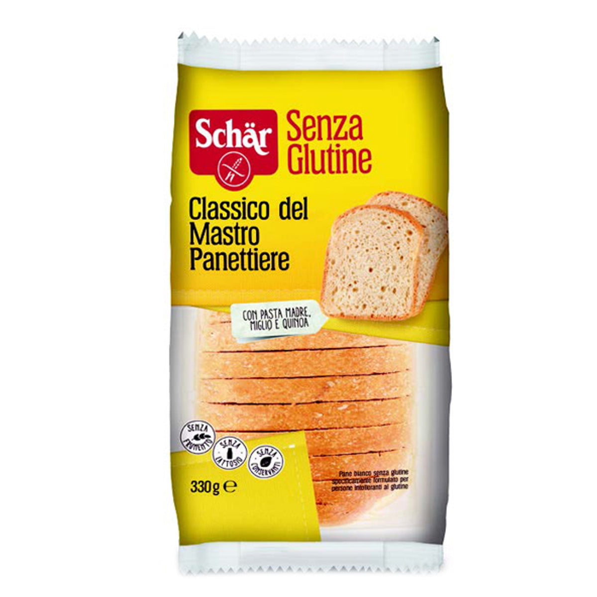 Schar Classico Del Mastro Panettiere Pane Bianco Senza Lattosio 330 G