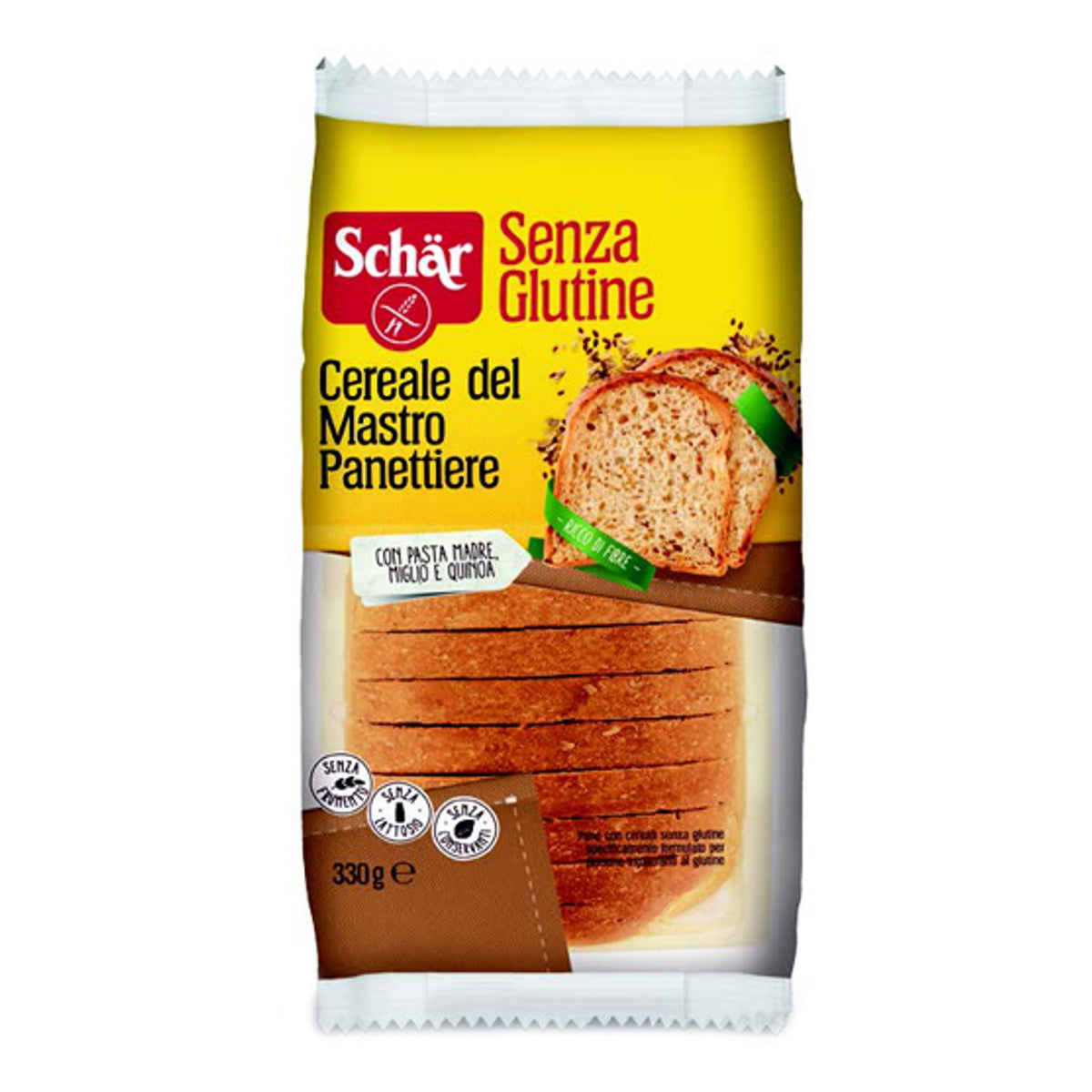 Schar Cereale Del Mastro Panettiere Pane Con Cereali Senza Lattosio 330 G