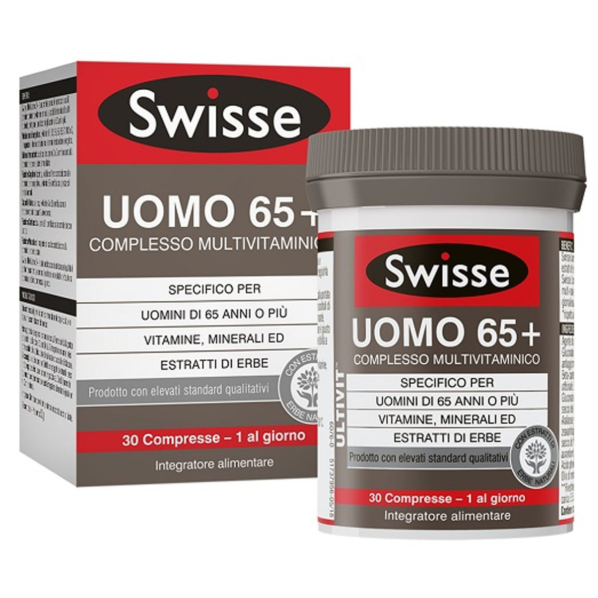 Swisse Homme 65+ Complexe Multivitaminé 30 Comprimés