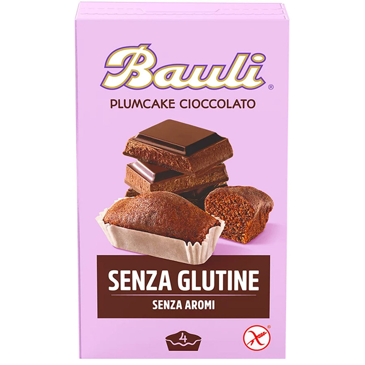 Bauli Free Plumcake Chocolat 4 Pièces De 33 G