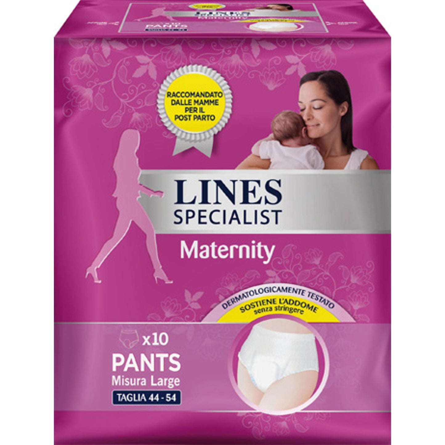 Lines Specialist Maternity Mutandina Assorbente Per Perditepost Parto Misura Large 10 Pezzi