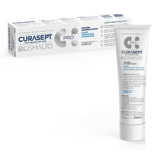 Curasept Biosmalto Mousse Carie Menta 50 Ml