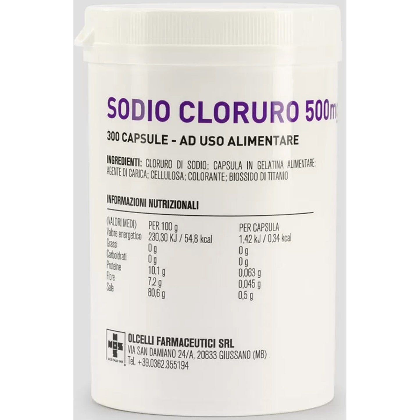Sodio Cloruro 300 Capsule 500Mg