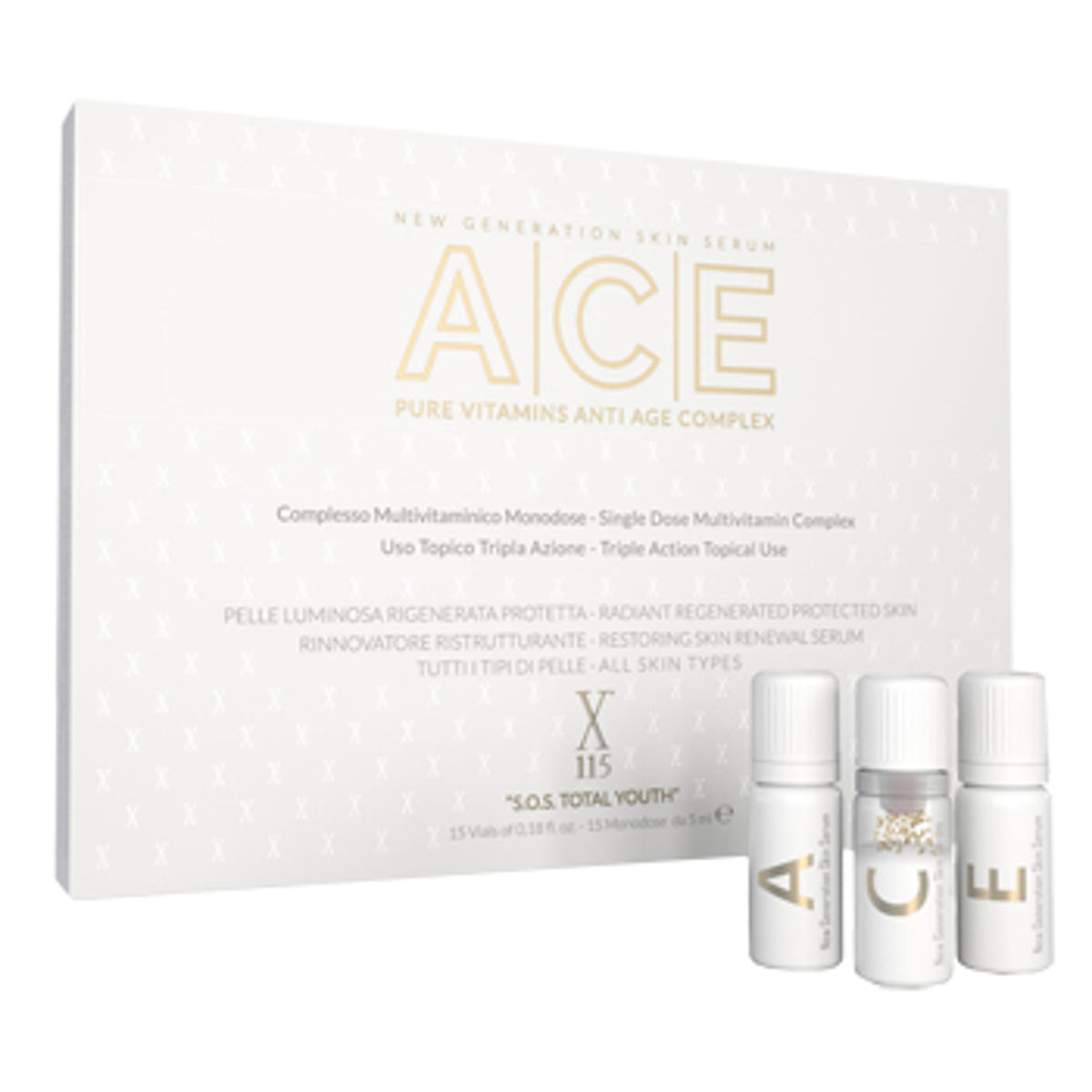 X115 Ace New Generation skin serum 15 fiale da 5 ml