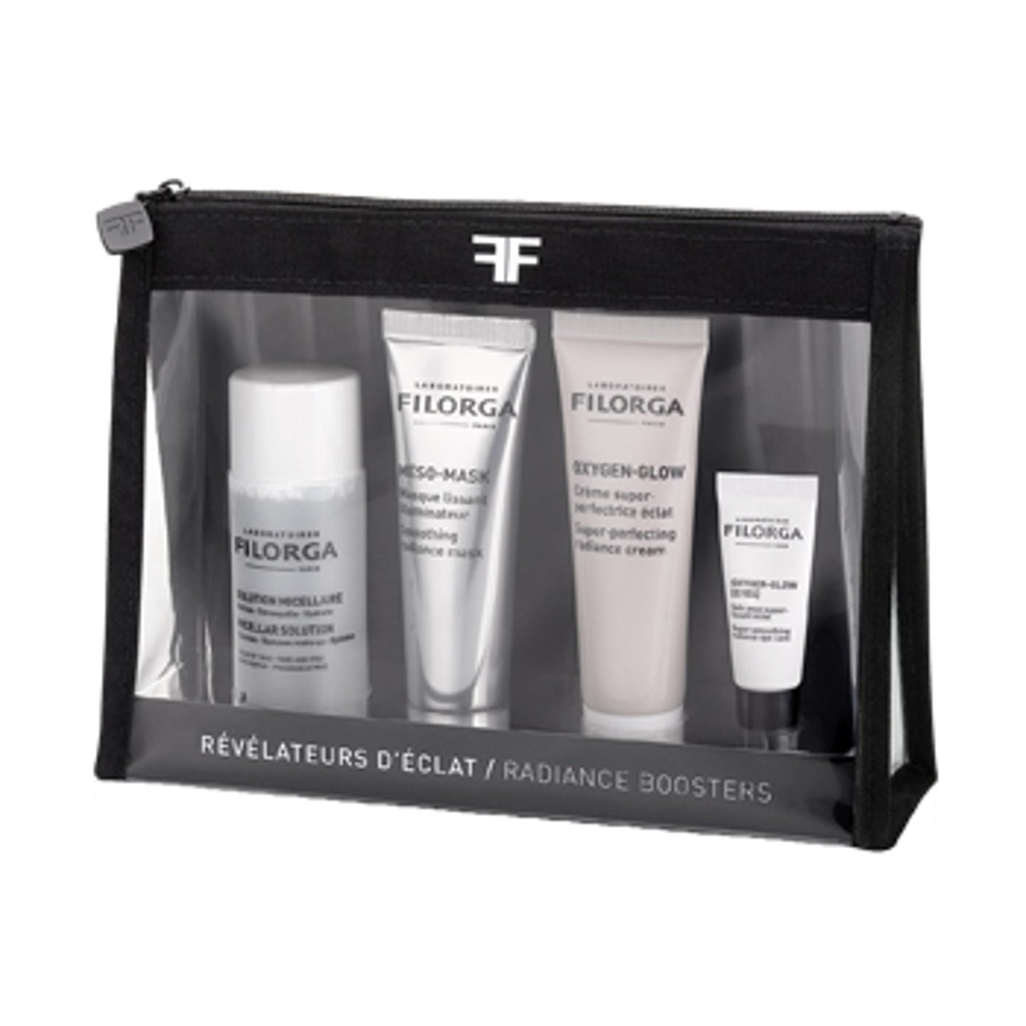 Filorga Routine Kit Radiance Solution Micellaire 50 Ml + Meso Mask 30 Ml + Oxygen Glow Cream 30 Ml + Oxygen Glow Eyes 4Ml