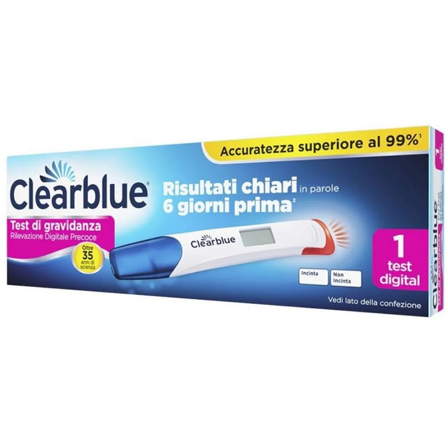 Clearblue Test Gravidanza Rilevazione Precoce Digitale 1 Pezzo