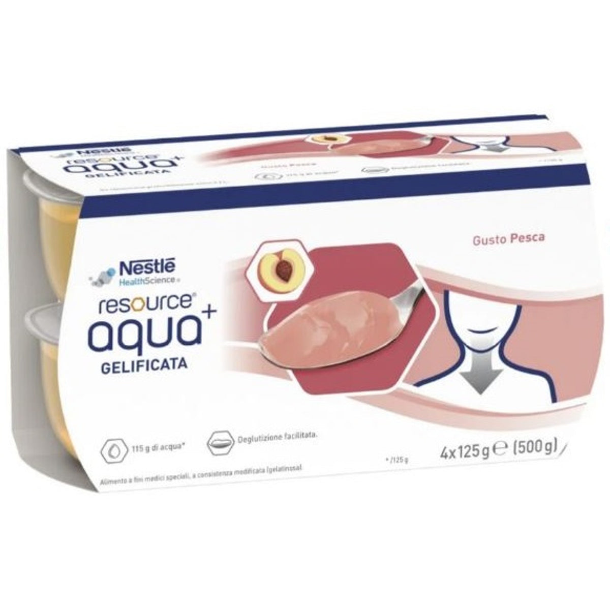 Resource Aqua Acqua Gelificata+Peach Cup 6 4X125 G