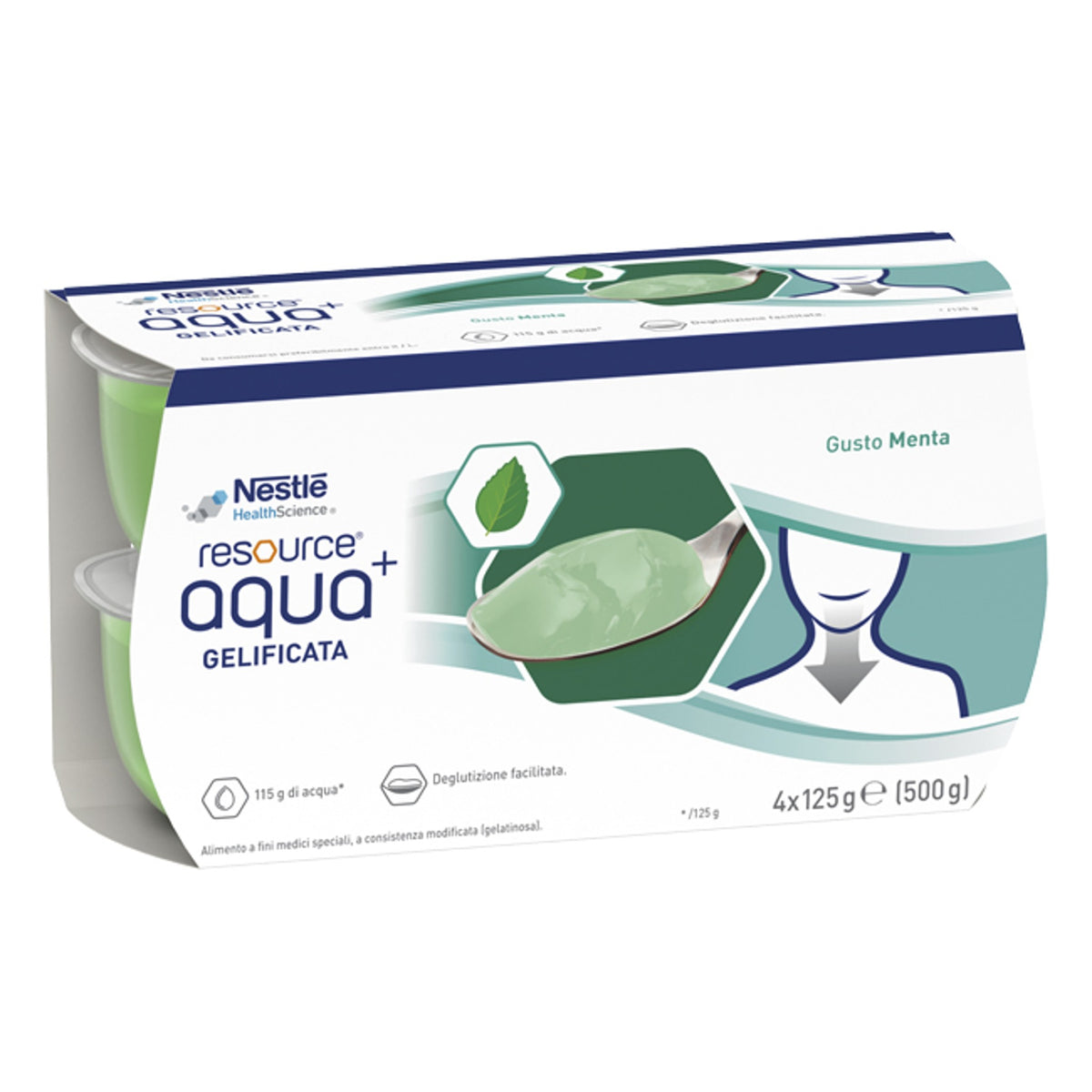 Resource Aqua Acqua Gelificata+Mint Cup 6 4X125 G