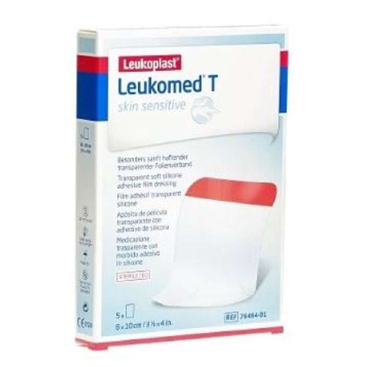 Leukomed T Skin Sensitive Transparent Post-Operative Dressing with Silicone Adhesive Mass 8x10 cm 5 Pieces