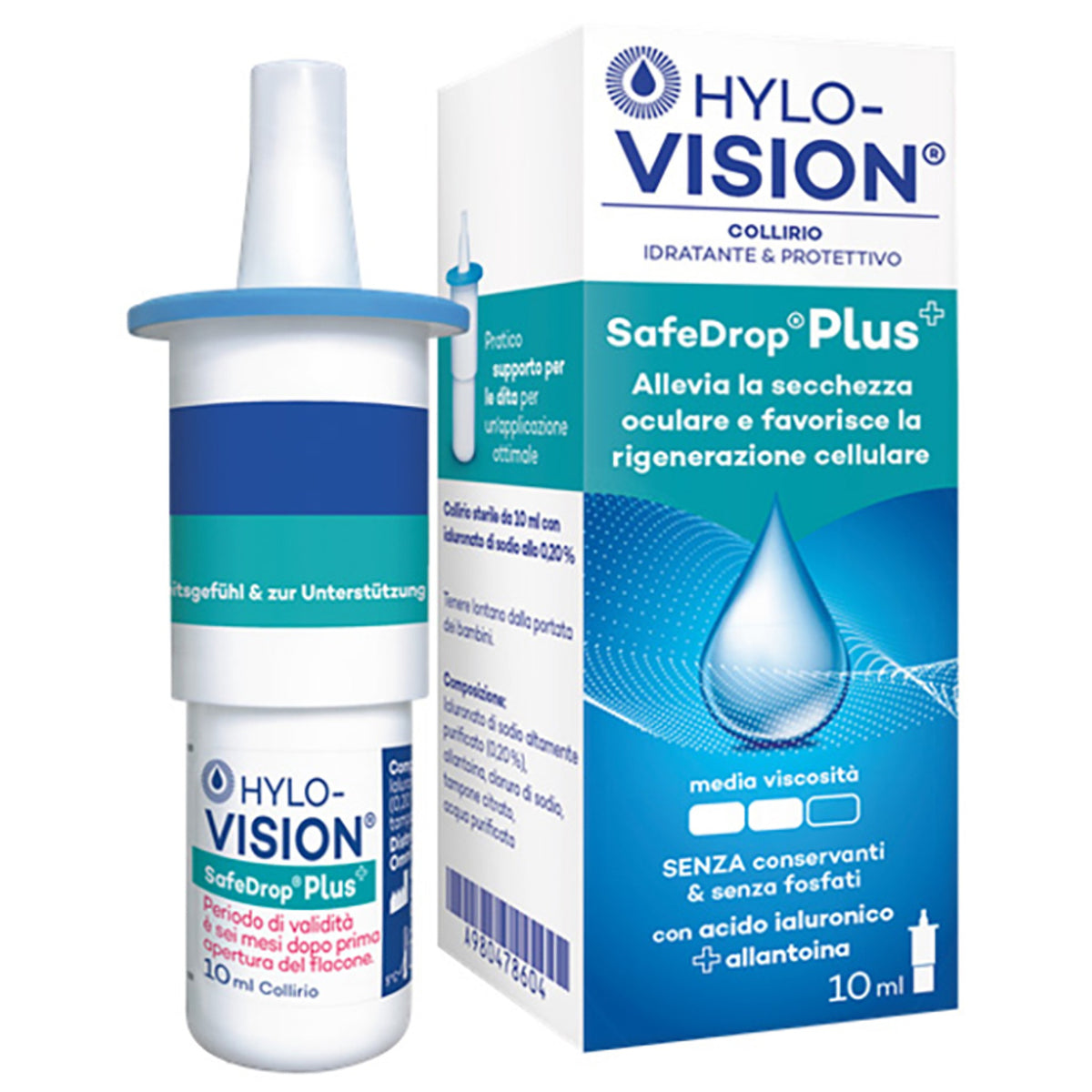Hylovision Safe Drop Plus Moisturizing And Protective Eye Drops 10Ml