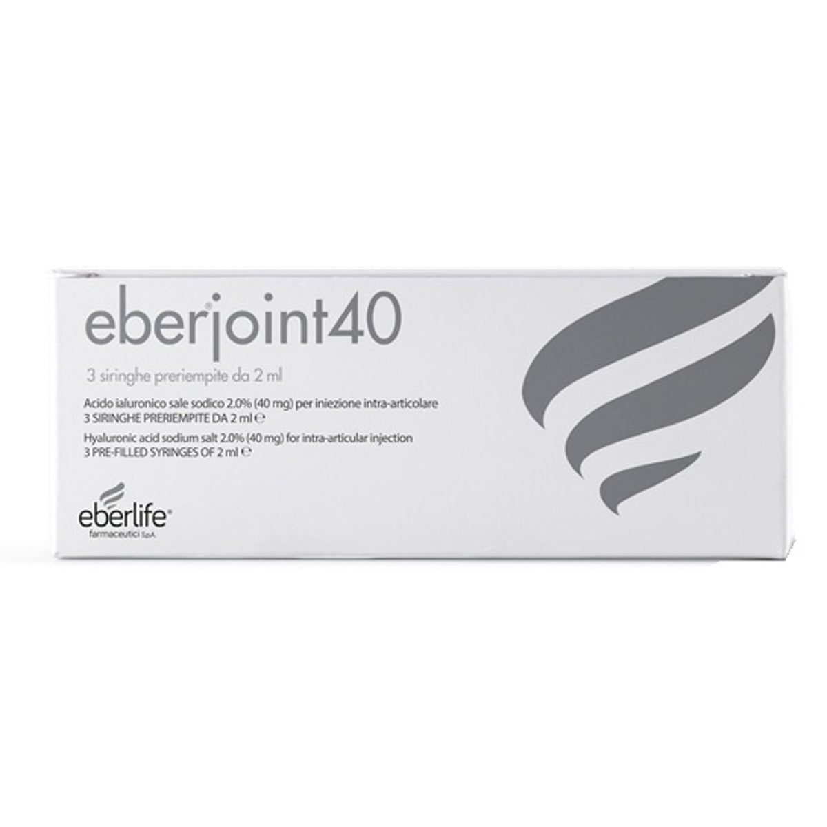 Siringa Intra-Articolare Preriempita Eberjoint 40 Acido Ialuronico 3 X 2 Ml