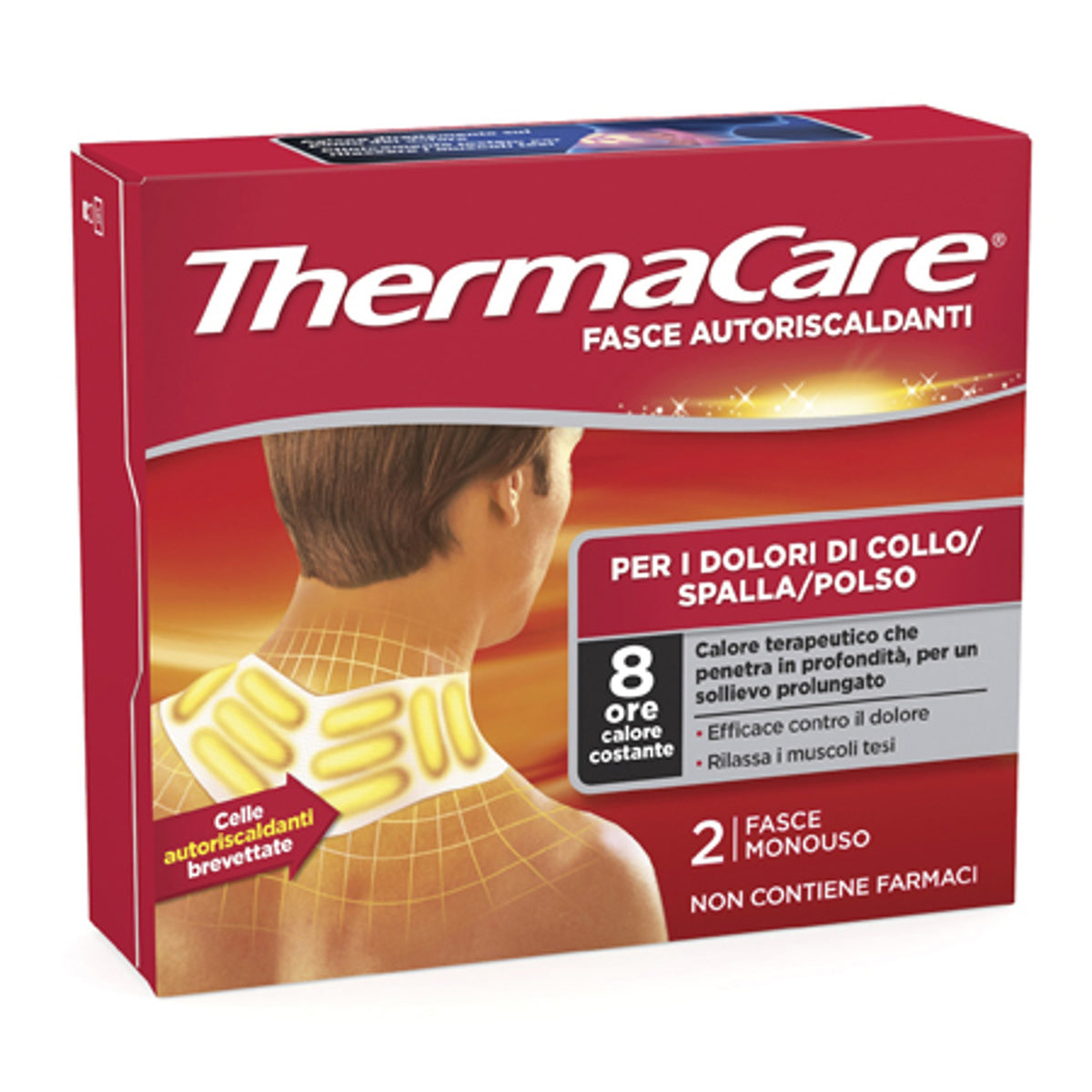 Thermacare Therapeutic Heat Wraps Neck/Shoulder/Wrist 2 Pieces
